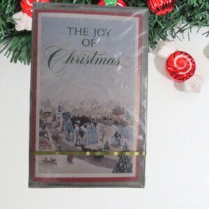 The Joy of Christmas vintage 1996 holidays festive music cassette in black. NIP